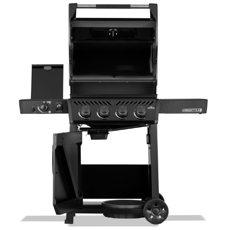 6975 napoleon freestyle 425 schwarz seitenbrenner aufgeklappt - Kaminarena Kaminofen Fachhandel napoleon freestyle 425 schwarz seitenbrenner aufgeklappt
